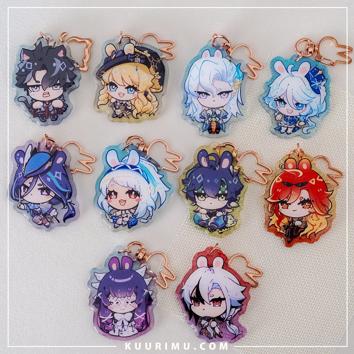 Genshin Bunbun Acrylic Keychains