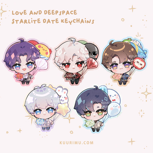 Starlite Date Keychains - Love and Deepspace