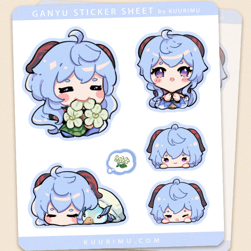 Ganyu Sticker Sheet