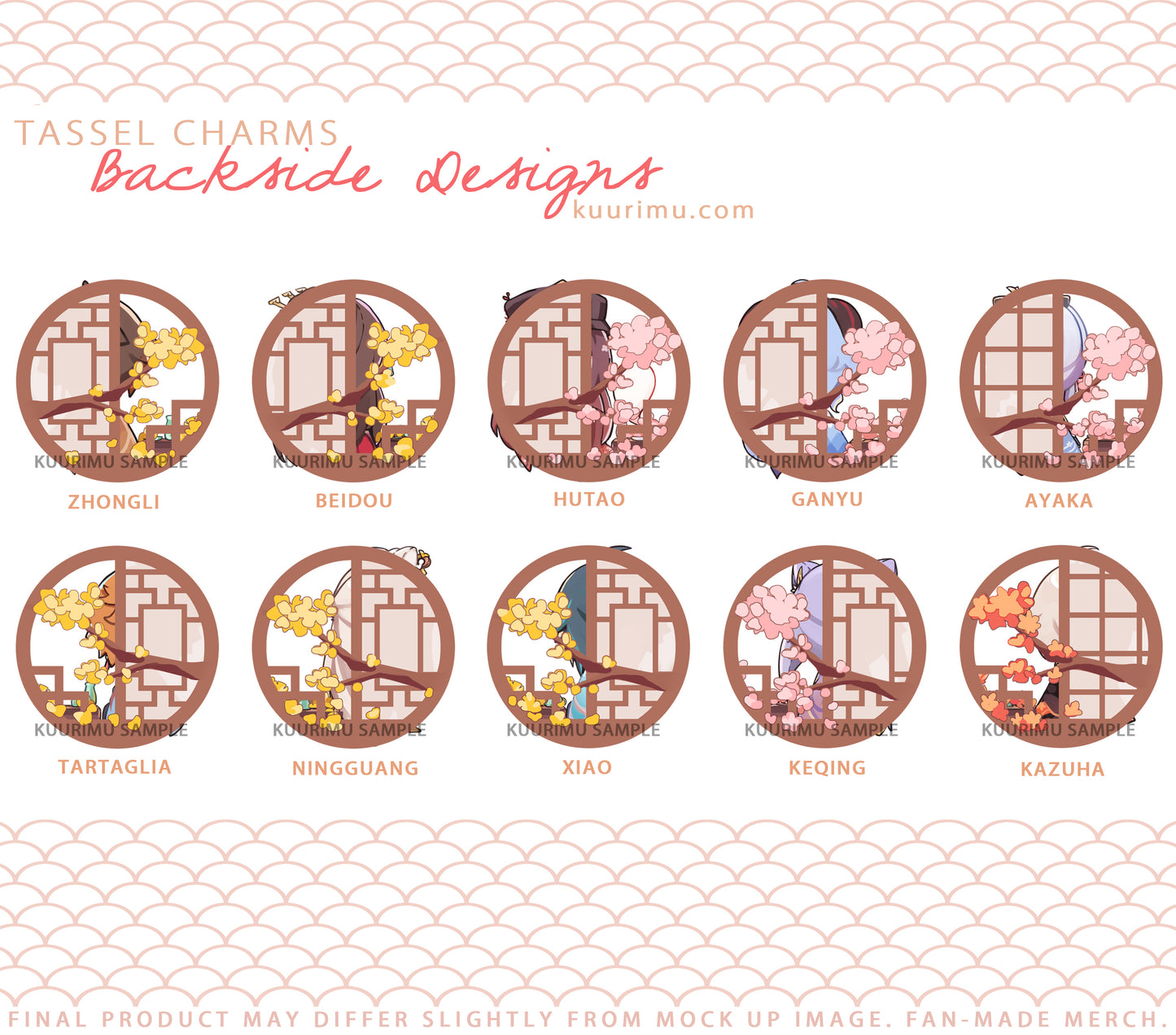 Tassel Acrylic Charms - Genshin Impact