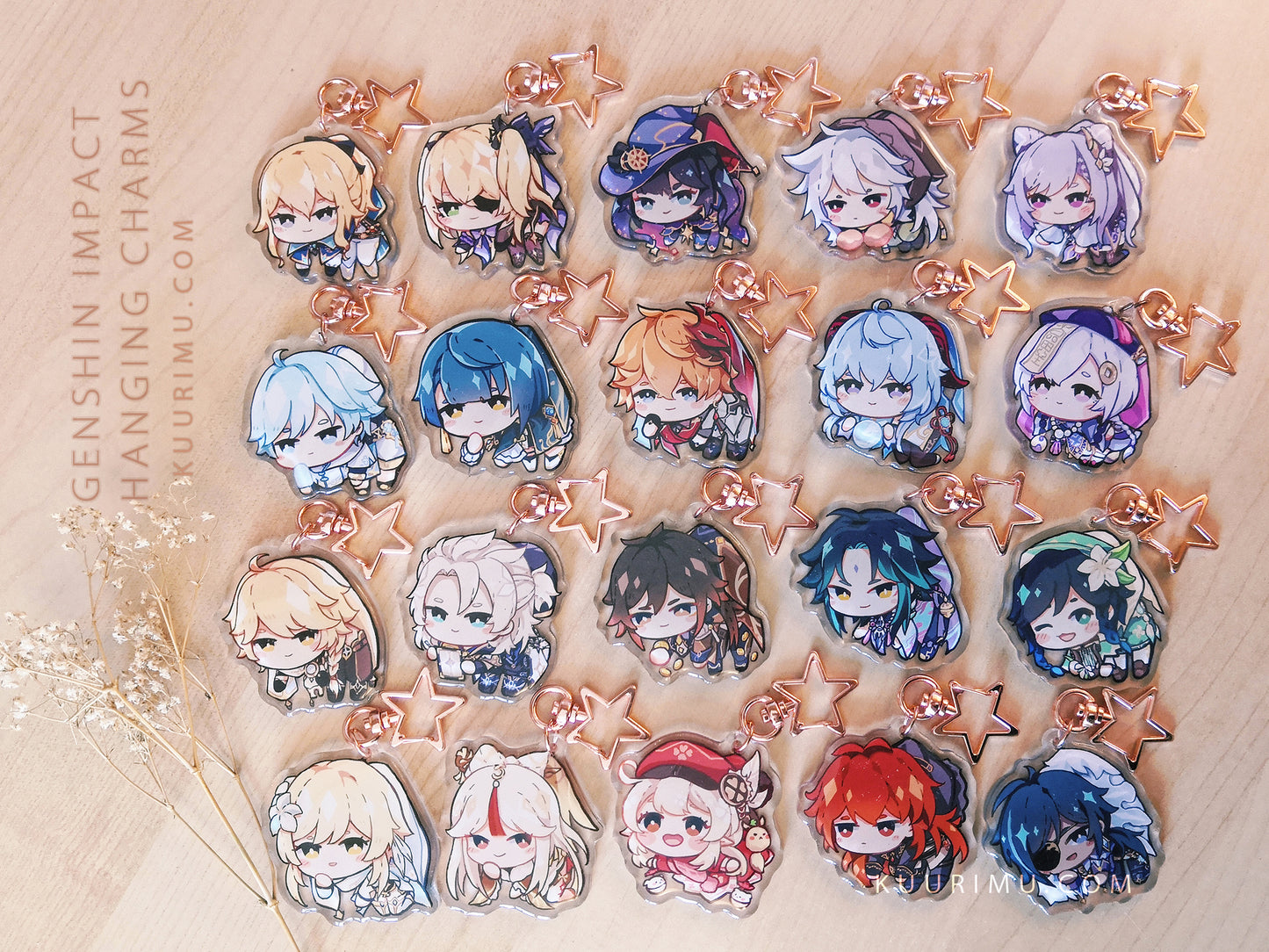 Genshin Impact Acrylic Charms
