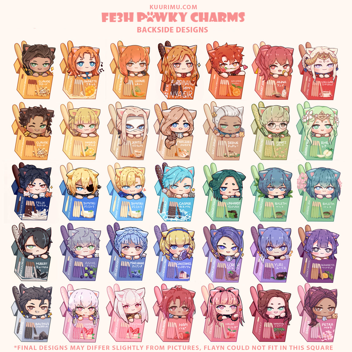 FE3H Pawky Acrylic Charms