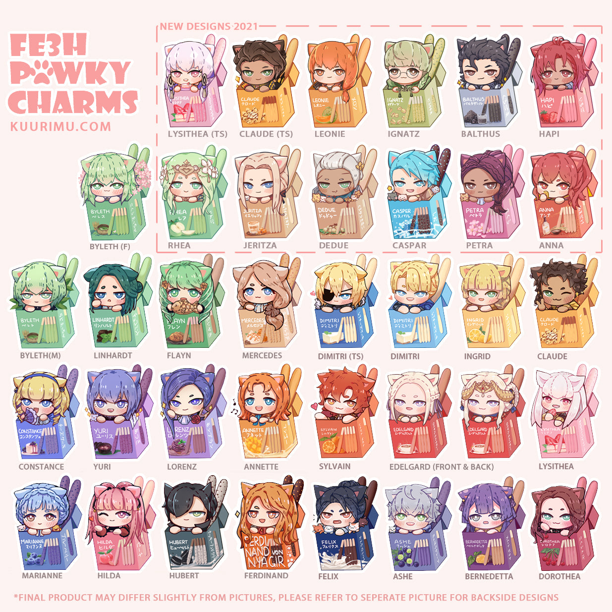 FE3H Pawky Acrylic Charms