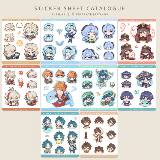Ganyu Sticker Sheet