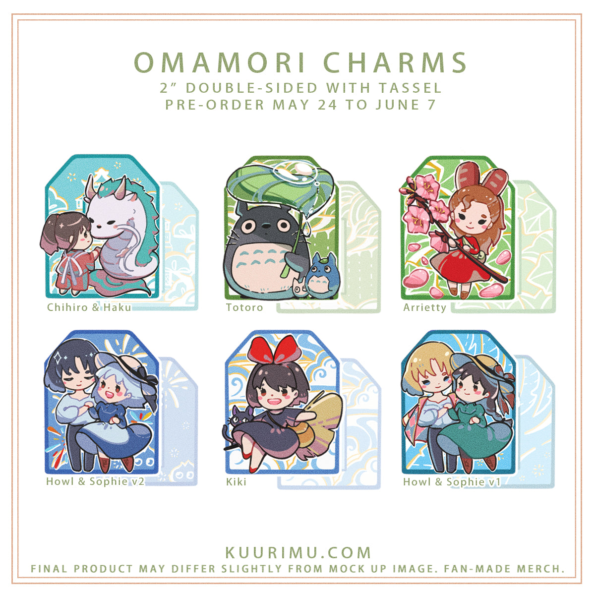 Ghibli Omamori Charms