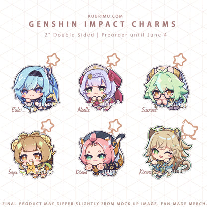 Genshin Impact Acrylic Charms