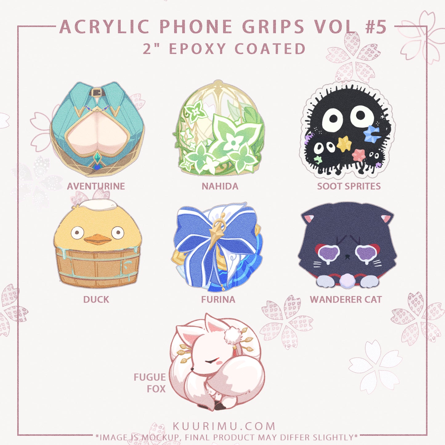 Acrylic Phone Grips Vol.5