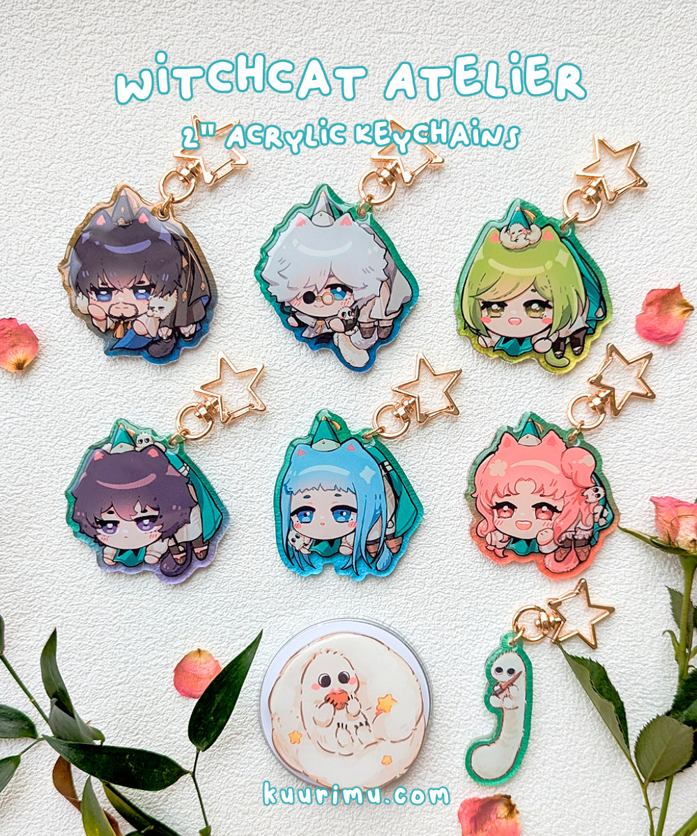 Witchcat Atelier Hanging Keychains & Brushbuddy Phone Grip