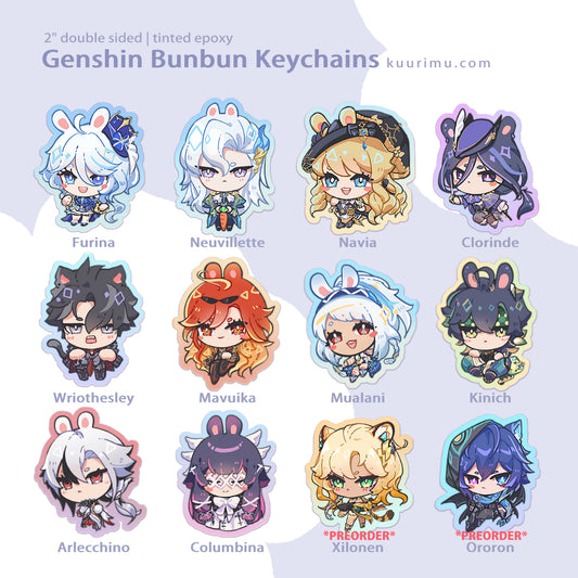 Genshin Bunbun Acrylic Keychains