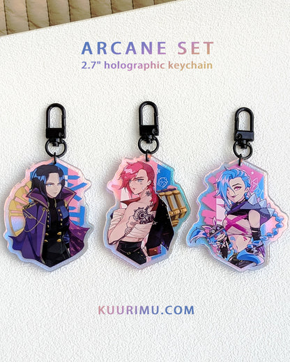 Arcane Holographic Keychains