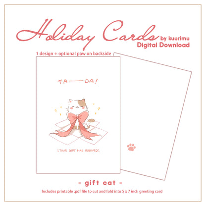 Digital Greeting Cards - Holiday Cats