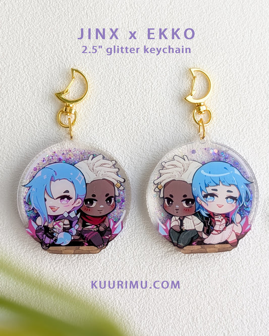 Timebomb (+ AU) Glitter Keychain