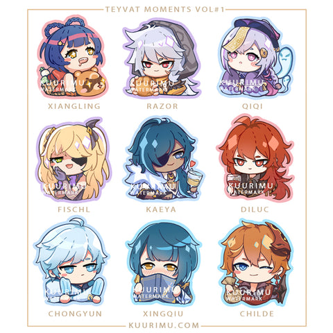 Teyvat Moments Vol#1 Stickers